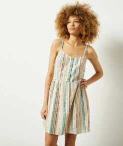 Kurzes Kleid Mit Print MEHRFARBIG -Damen mode Geschaft 654046190 c