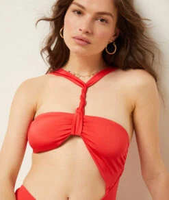 Asymmetrischer Einteiliger Badeanzug ROT 13 Asymmetrischer Einteiliger Badeanzug ROT -Damen mode Geschaft 654055777 c