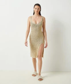 Häkelkleid BEIGE -Damen mode Geschaft 654059783 6