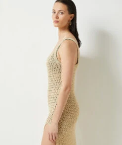 Häkelkleid BEIGE -Damen mode Geschaft 654059783 b