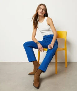 Gerade Geschnittene Cargo-Hose KÖNIGSBLAU 9 Gerade Geschnittene Cargo-Hose KÖNIGSBLAU -Damen mode Geschaft 654062023 6