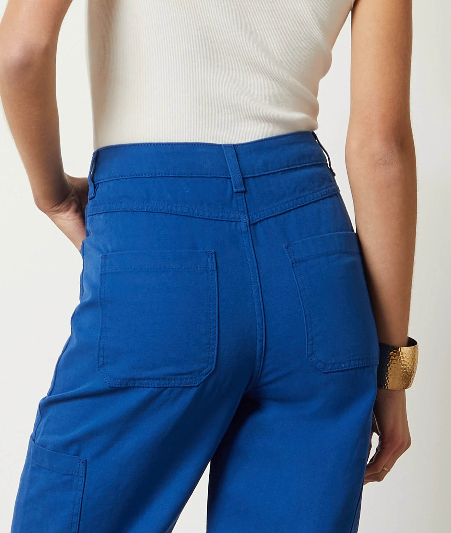 Gerade Geschnittene Cargo-Hose KÖNIGSBLAU 6 Gerade Geschnittene Cargo-Hose KÖNIGSBLAU – Bild 4
