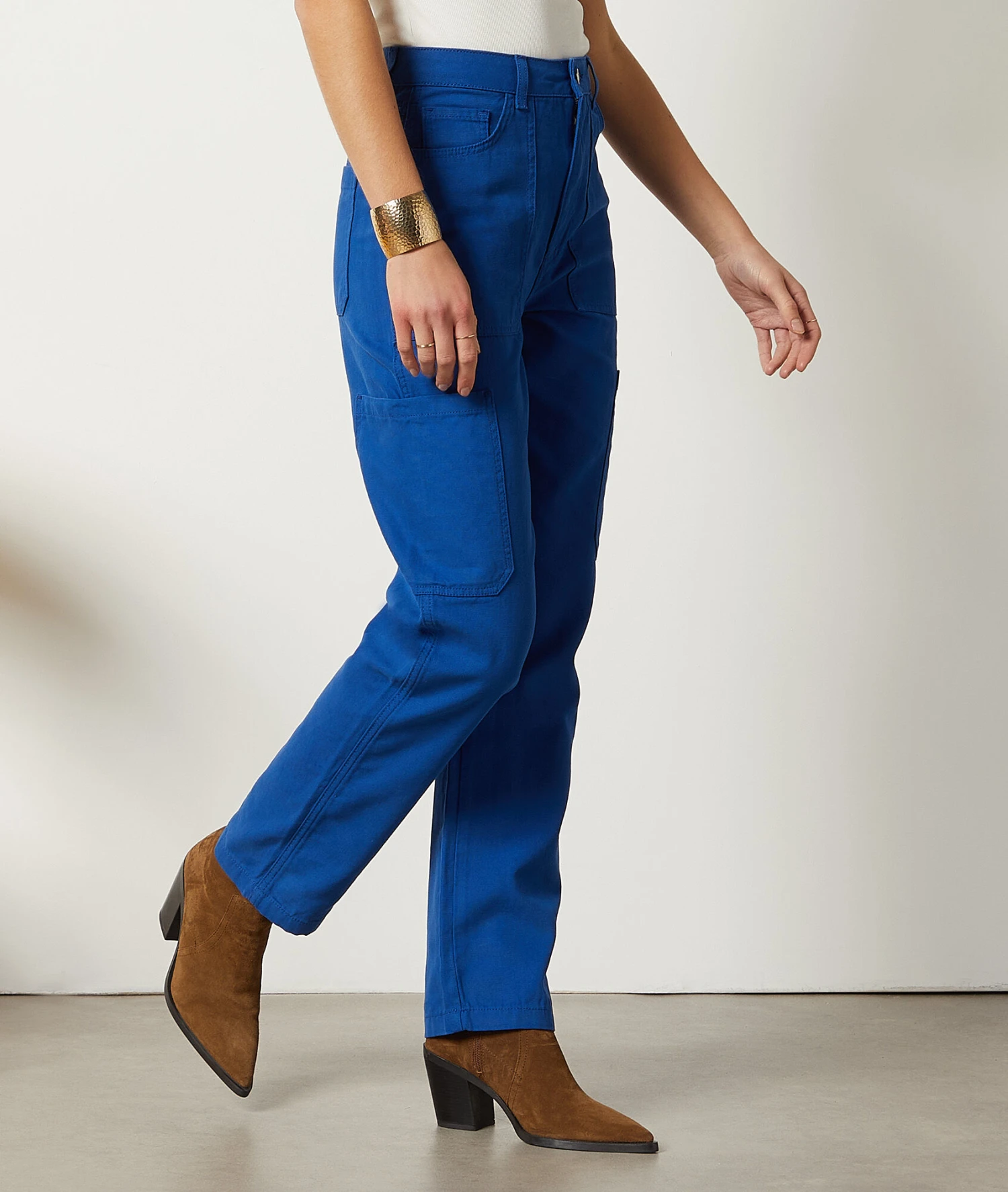 Gerade Geschnittene Cargo-Hose KÖNIGSBLAU 7 Gerade Geschnittene Cargo-Hose KÖNIGSBLAU – Bild 5