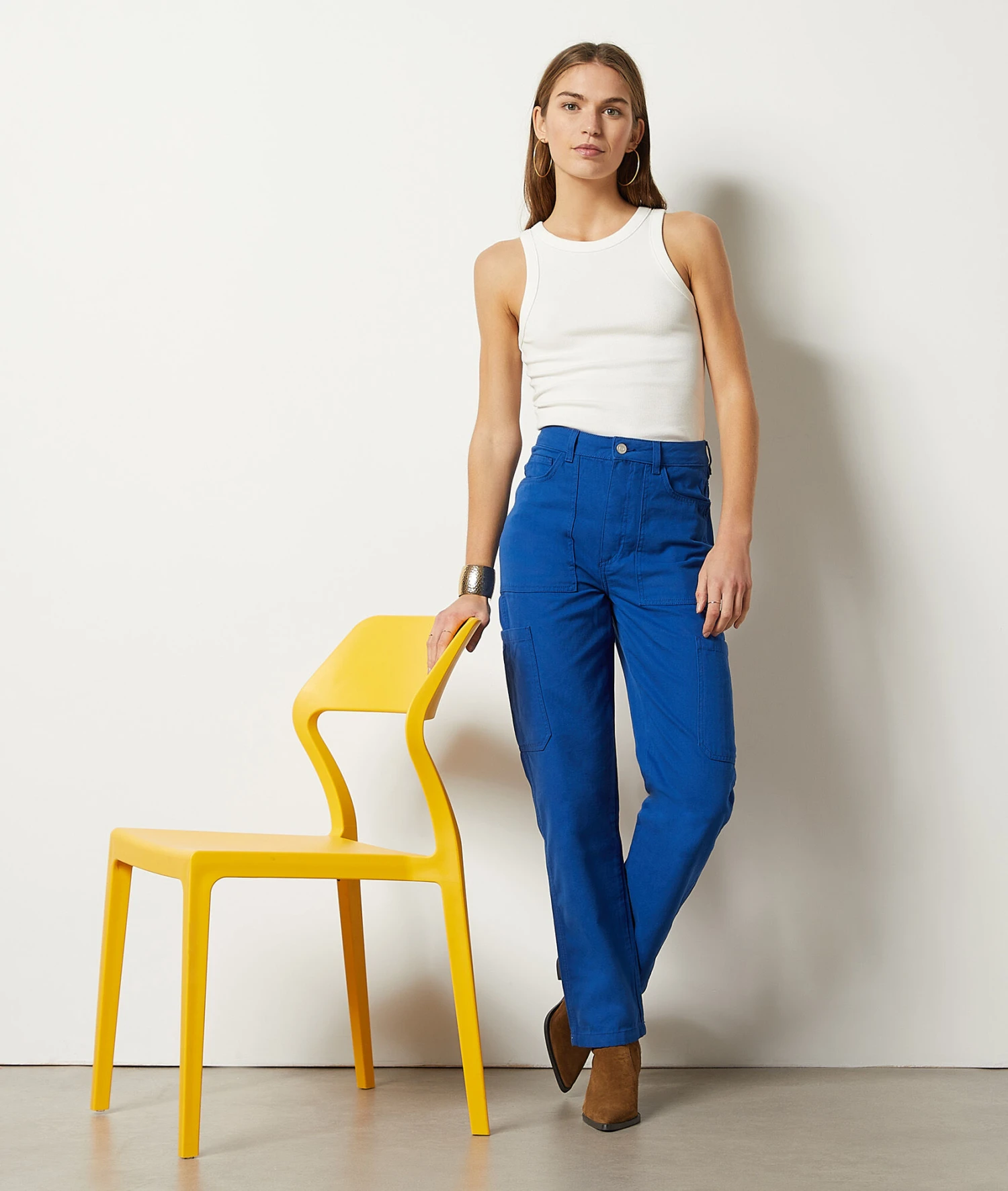 Gerade Geschnittene Cargo-Hose KÖNIGSBLAU 3 Gerade Geschnittene Cargo-Hose KÖNIGSBLAU