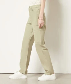 Cargo-Jeans Mit Geradem Schnitt KHAKI -Damen mode Geschaft 654062044 c