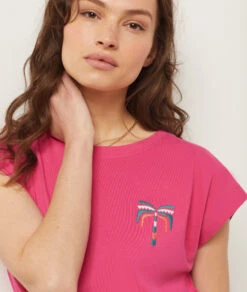 T-Shirt Mit Kurzen Ärmeln Und Print BONBONROSA