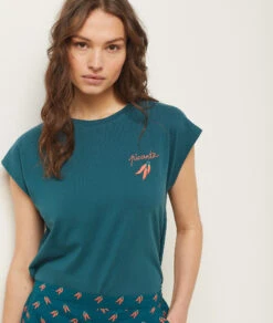 T-Shirt Mit Print TANNENGRÜN