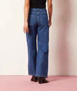 Jeans In Cargo-Schnitt BLAU -Damen mode Geschaft 654065423 a