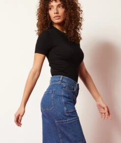 Jeans In Cargo-Schnitt BLAU -Damen mode Geschaft 654065423 b