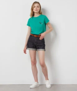 T-Shirt Mit Kurzen Ärmeln Aus Baumwolle GRÜN