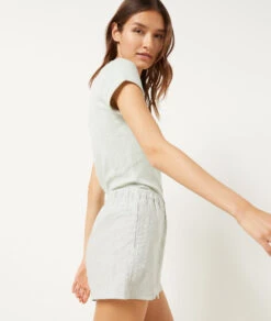 T-shirt En Maille Pointelle VERT