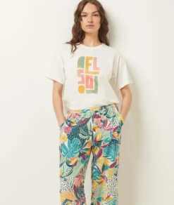 T-shirt Imprimé ECRU -Damen mode Geschaft 654070280 b