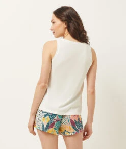 Débardeur Imprimé Palmier ECRU -Damen mode Geschaft 654070380 a