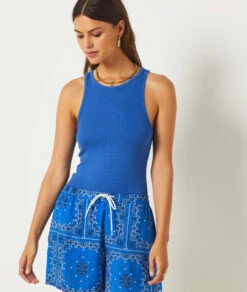 Débardeur De Pyjama Dos Nageur BLEU ROYAL -Damen mode Geschaft 654070923 b