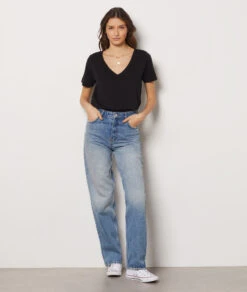 T-shirt Manches Courtes 100% Coton NOIR 9 T-shirt Manches Courtes 100% Coton NOIR -Damen mode Geschaft 654072105 6