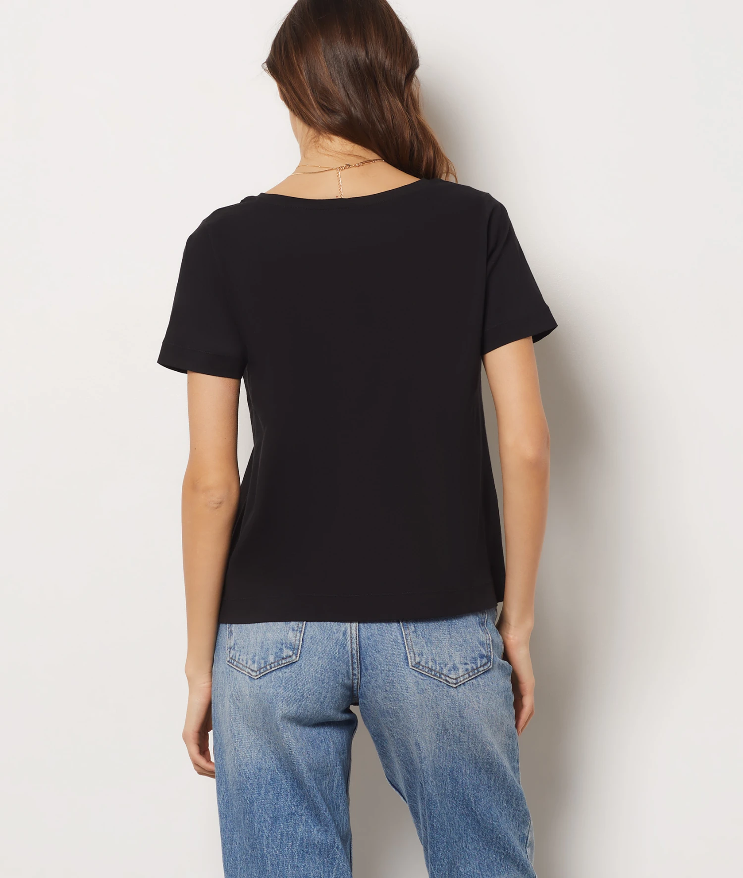 T-shirt Manches Courtes 100% Coton NOIR 4 T-shirt Manches Courtes 100% Coton NOIR – Bild 2