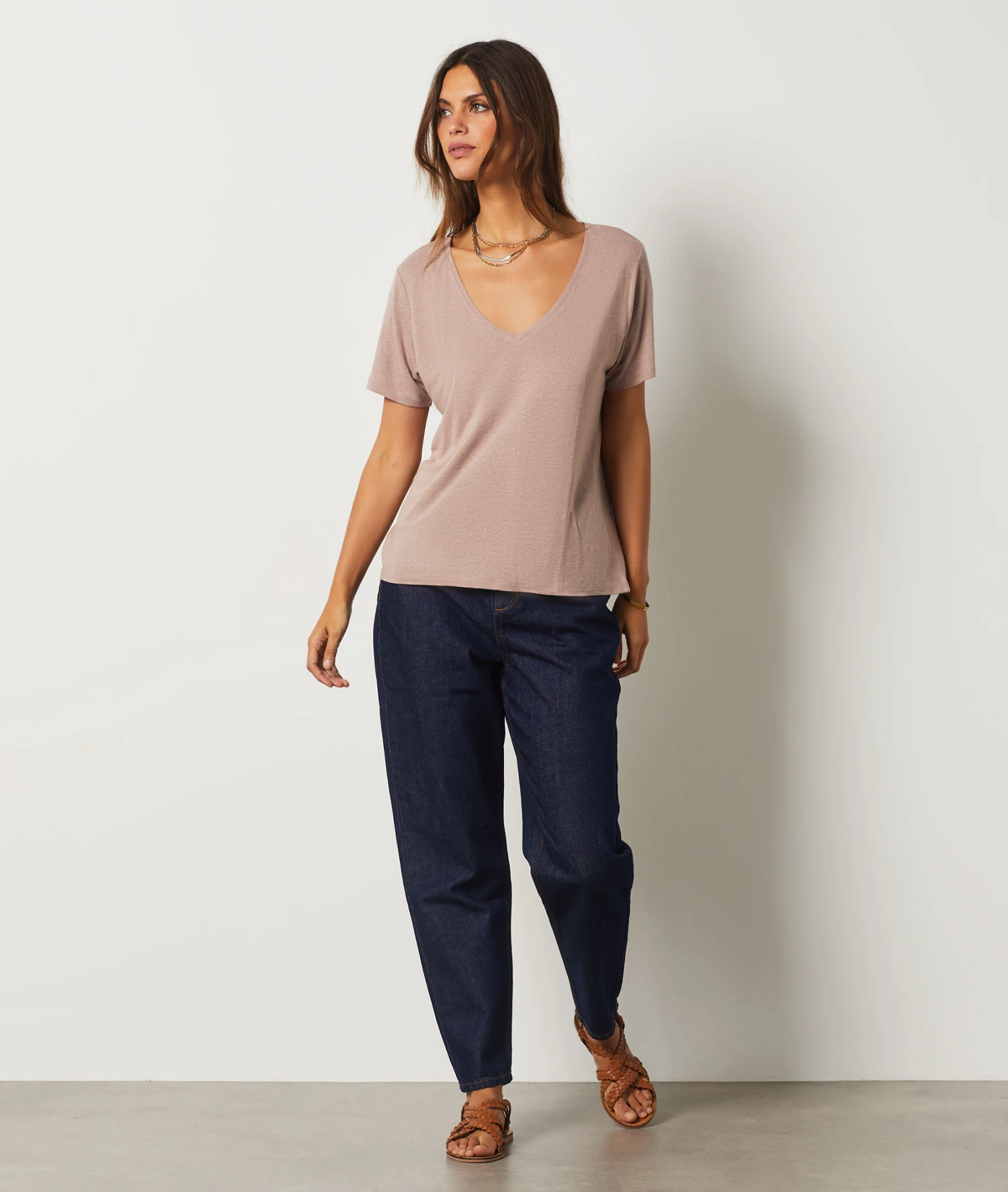 T-shirt Manches Courtes 100% Coton Bio TAUPE 5 T-shirt Manches Courtes 100% Coton Bio TAUPE – Bild 3