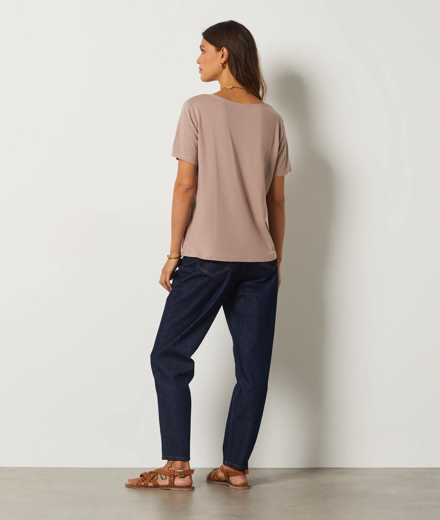 T-shirt Manches Courtes 100% Coton Bio TAUPE 4 T-shirt Manches Courtes 100% Coton Bio TAUPE – Bild 2