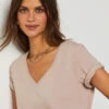 T-shirt Manches Courtes 100% Coton Bio TAUPE 1 T-shirt Manches Courtes 100% Coton Bio TAUPE -Damen mode Geschaft 654072184 x