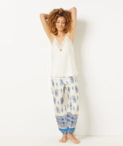 Diamant Caraco Mit Spitze Am Dekolleté ECRU