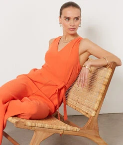 Hosenkombi ORANGE -Damen mode Geschaft 654073963 c