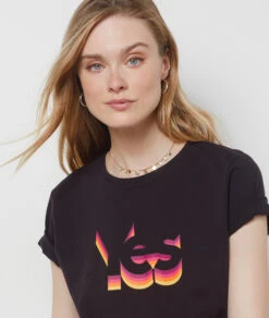 T-Shirt Mit Print Aus 100 % Baumwolle MEHRFARBIG -Damen mode Geschaft 654075890 b