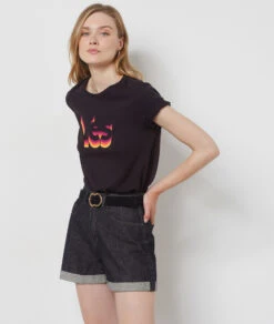 T-Shirt Mit Print Aus 100 % Baumwolle MEHRFARBIG