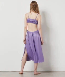 Robe Longue Asymétrique MAUVE -Damen mode Geschaft 654076311 a