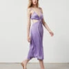 Robe Longue Asymétrique MAUVE -Damen mode Geschaft 654076311 x