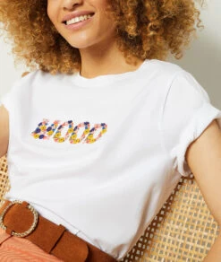 T-Shirt Mit Print Aus 100 % Baumwolle ECRU 10 T-Shirt Mit Print Aus 100 % Baumwolle ECRU -Damen mode Geschaft 654084380 b