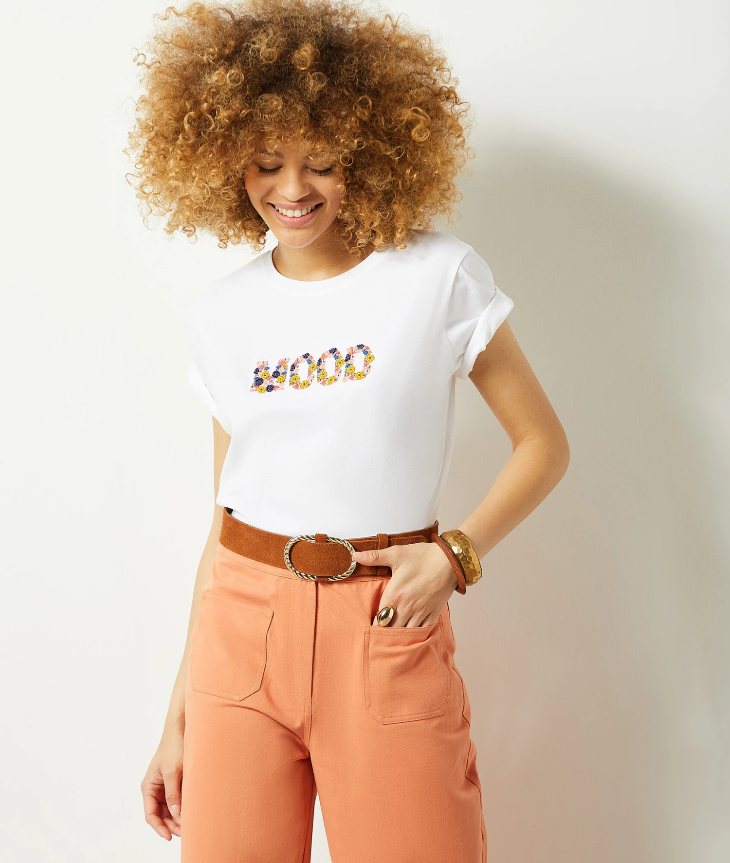 T-Shirt Mit Print Aus 100 % Baumwolle ECRU 3 T-Shirt Mit Print Aus 100 % Baumwolle ECRU