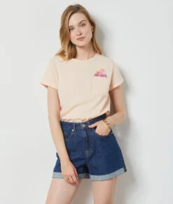 T-shirt Manches Courtes 100% Coton CORAIL 11 T-shirt Manches Courtes 100% Coton CORAIL -Damen mode Geschaft 654085762 c