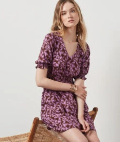 Robe Imprimée MARRON -Damen mode Geschaft 654093787 6