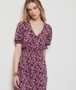 Robe Imprimée MARRON -Damen mode Geschaft 654093787 c