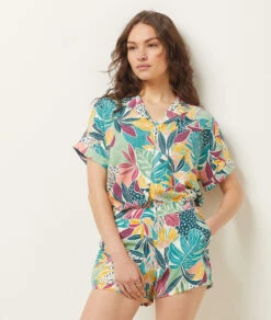 Bloom Pyjamahemd Mit Print GRÜN -Damen mode Geschaft 654096546 6