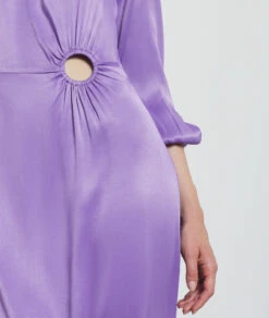 Robe Longue Satinée MAUVE -Damen mode Geschaft 654098411 b