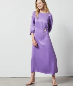 Robe Longue Satinée MAUVE -Damen mode Geschaft 654098411 c