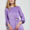 Robe Longue Satinée MAUVE 2 Robe Longue Satinée MAUVE -Damen mode Geschaft 654098411 x
