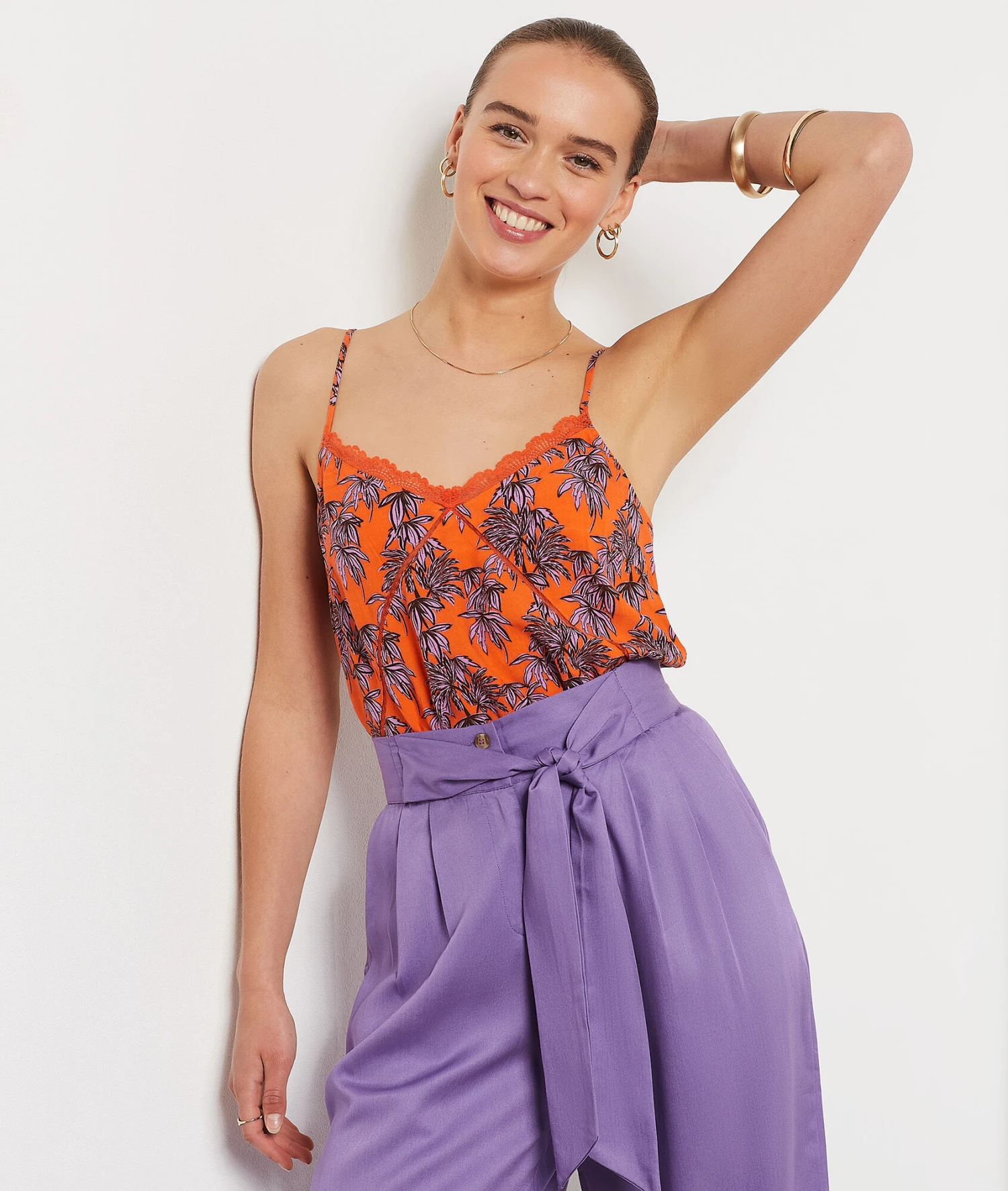 Caraco à Fines Bretelles BRIQUE 7 Caraco à Fines Bretelles BRIQUE – Bild 5