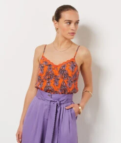 Caraco à Fines Bretelles BRIQUE