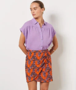 Jupe Portefeuille Imprimée BRIQUE 11 Jupe Portefeuille Imprimée BRIQUE -Damen mode Geschaft 654103869 c