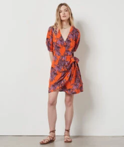 Robe Imprimée Portefeuille ORANGE -Damen mode Geschaft 654103918 6