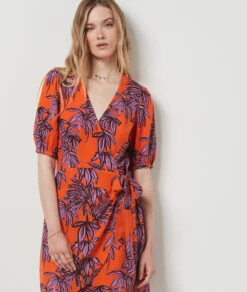 Robe Imprimée Portefeuille ORANGE
