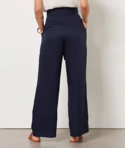 Pantalon Coupe Large MARINE -Damen mode Geschaft 654134025 a