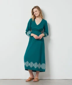 Robe Longue Dos Nu VERT -Damen mode Geschaft 654140331 6