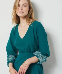 Robe Longue Dos Nu VERT -Damen mode Geschaft 654140331 c