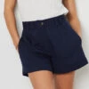 Short Taille Haute MARINE -Damen mode Geschaft 654141525 x
