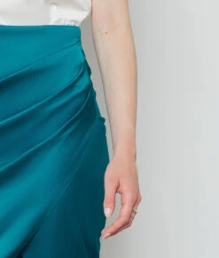 Jupe Midi Satinée EMERAUDE -Damen mode Geschaft 654142843 b