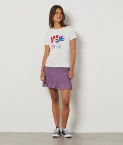 Jupe Imprimée à Volants MARINE -Damen mode Geschaft 654144037 6