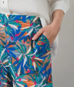 Pantalon Fluide Imprimé BLEU -Damen mode Geschaft 654144636 b